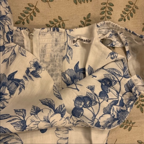 Reformation Bridgton Linen Dress Corsica - Picture 4 of 8